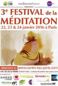 Festival de la Méditation. Du 22 au 24 janvier 2016 à Paris19. Paris. 